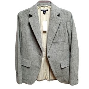 NWT | Gap Women's Blazer Size 12 Gray Wool Blend